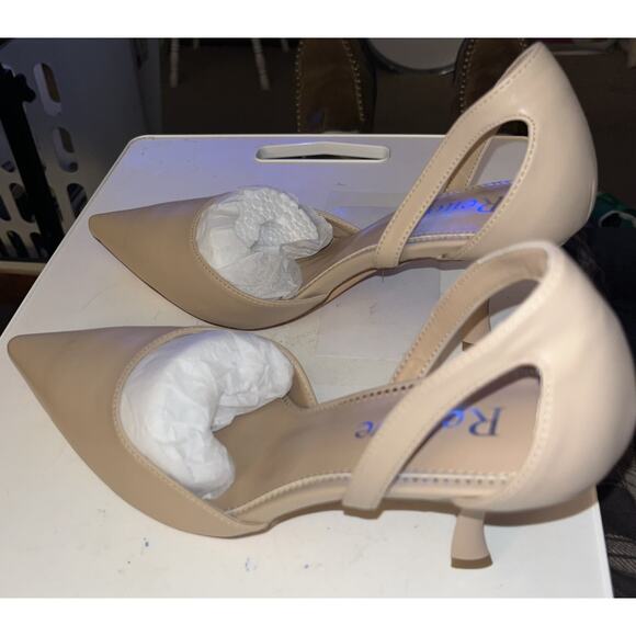 Reitoye Women’s Stiletto D’Orsay Pumps Sexy Pointed Toe Dress Pump size 8 Nude - Picture 4 of 7